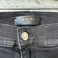 Amiri Animal Print Black Denim Jeans Sz 36