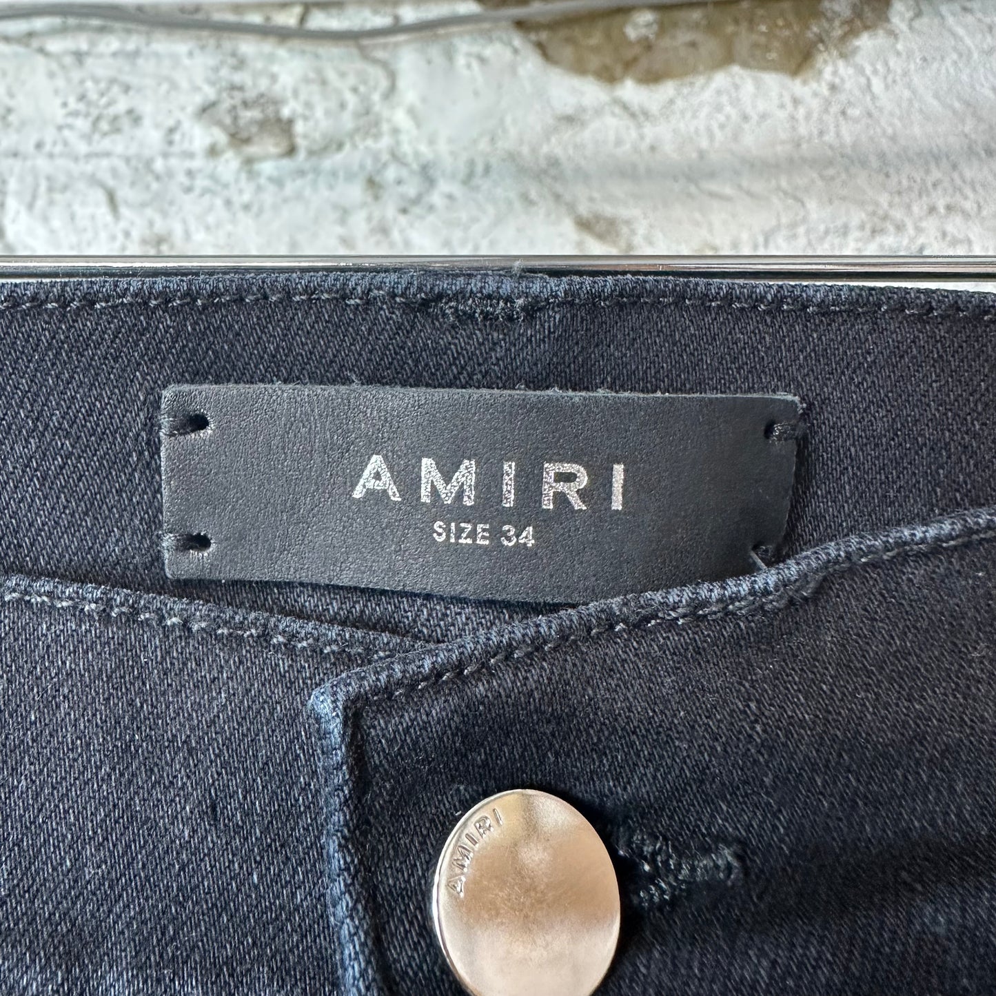 Amiri MX1 Red Tie Dye Thrasher Black Denim Jeans Sz 34
