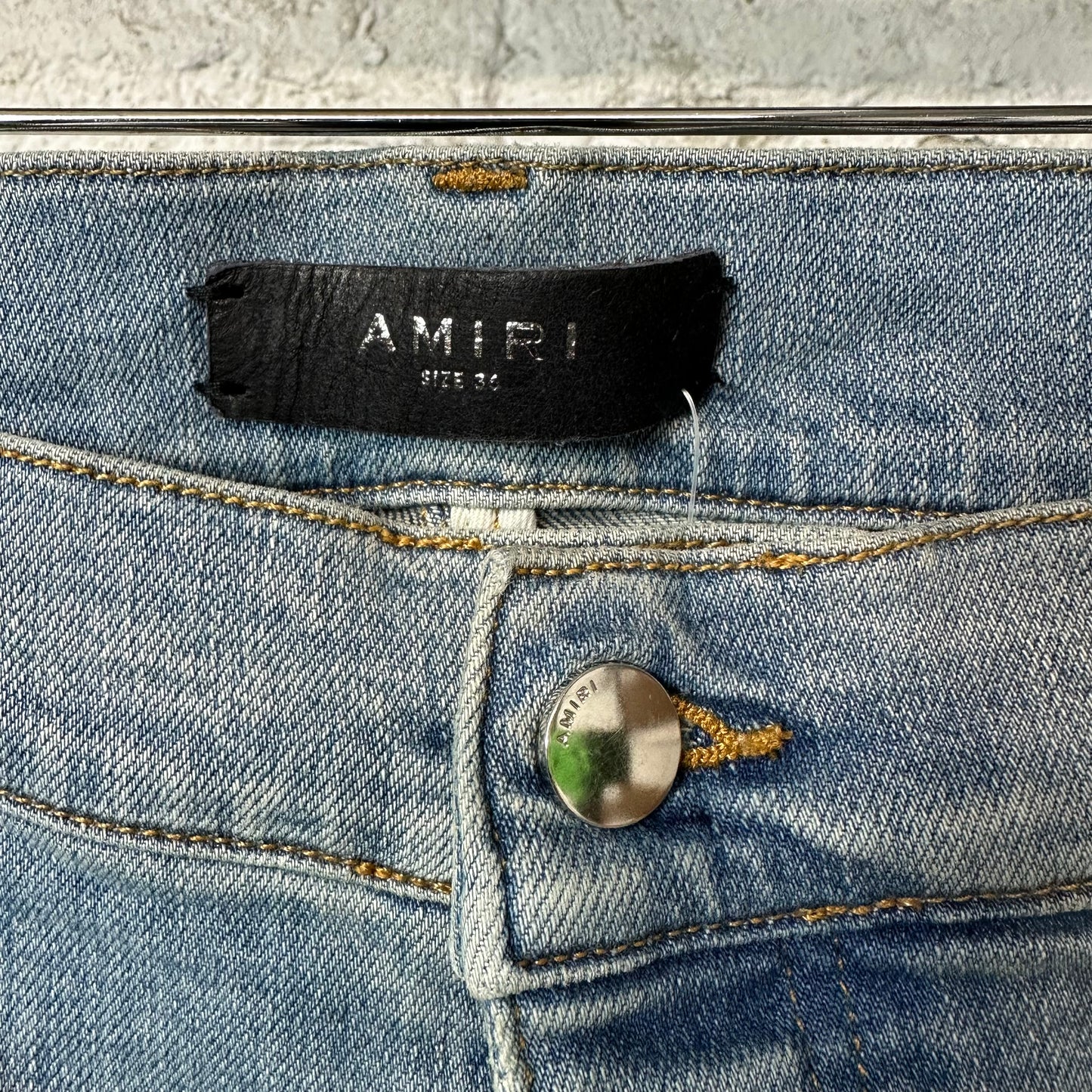 Amiri Plain Light Blue Denim Jeans Sz 36