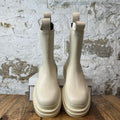 Bottega Veneta Beige Leather Tire Chelsea Boot Sz 10 (43) DS
