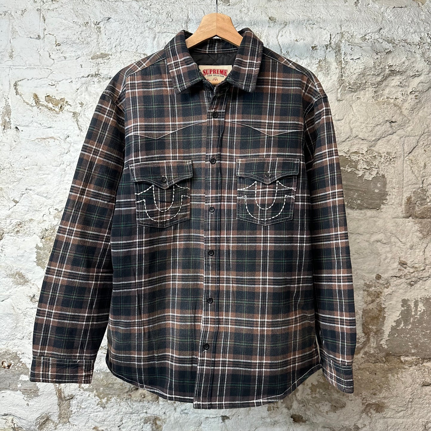 Supreme True Religion Flannel Jacket Black Sz M DS