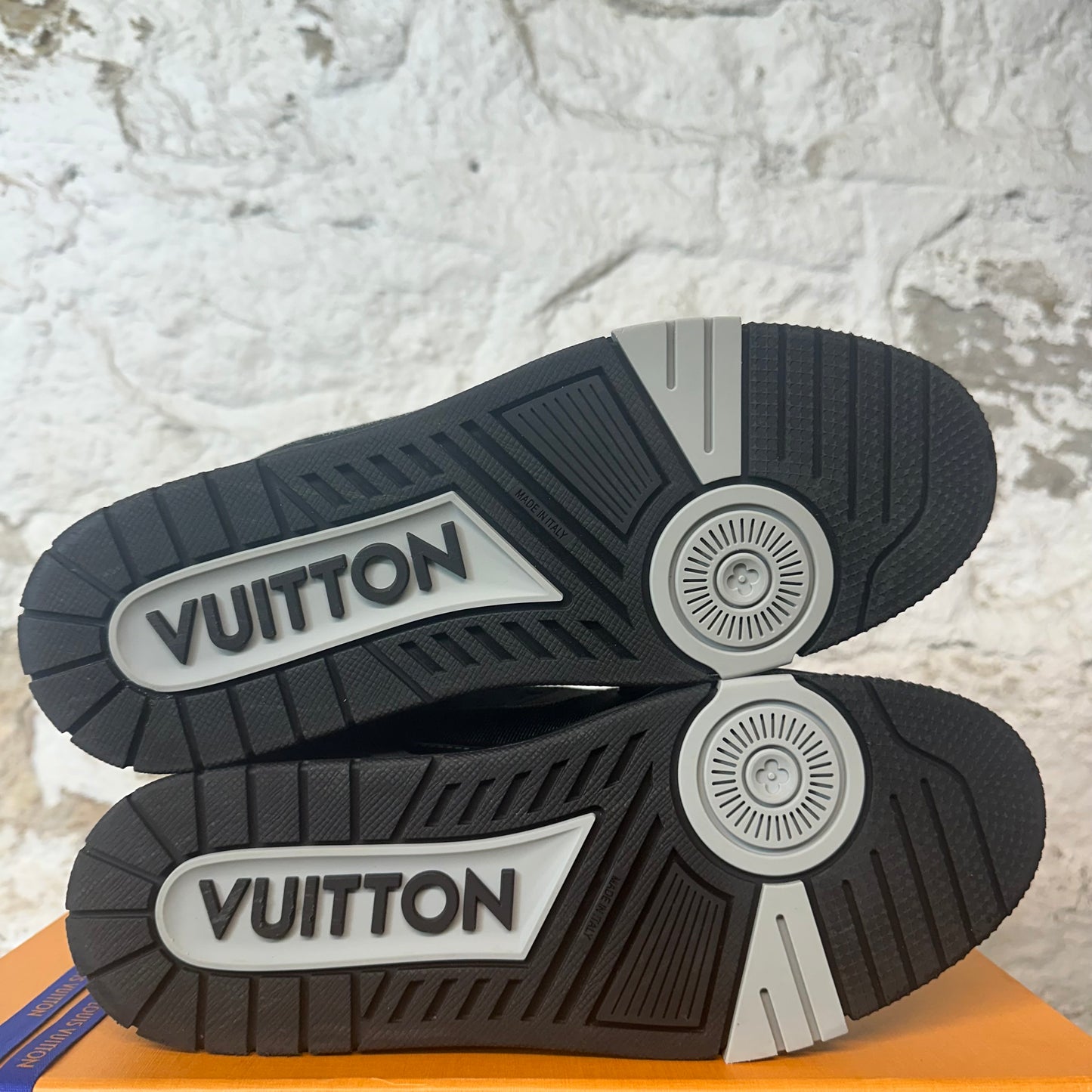 Louis Vuitton Black Denim Monogram Trainer Sneaker Sz 9 (7.5LV)