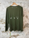 Off White Green Paint Splatter L/S Sz S