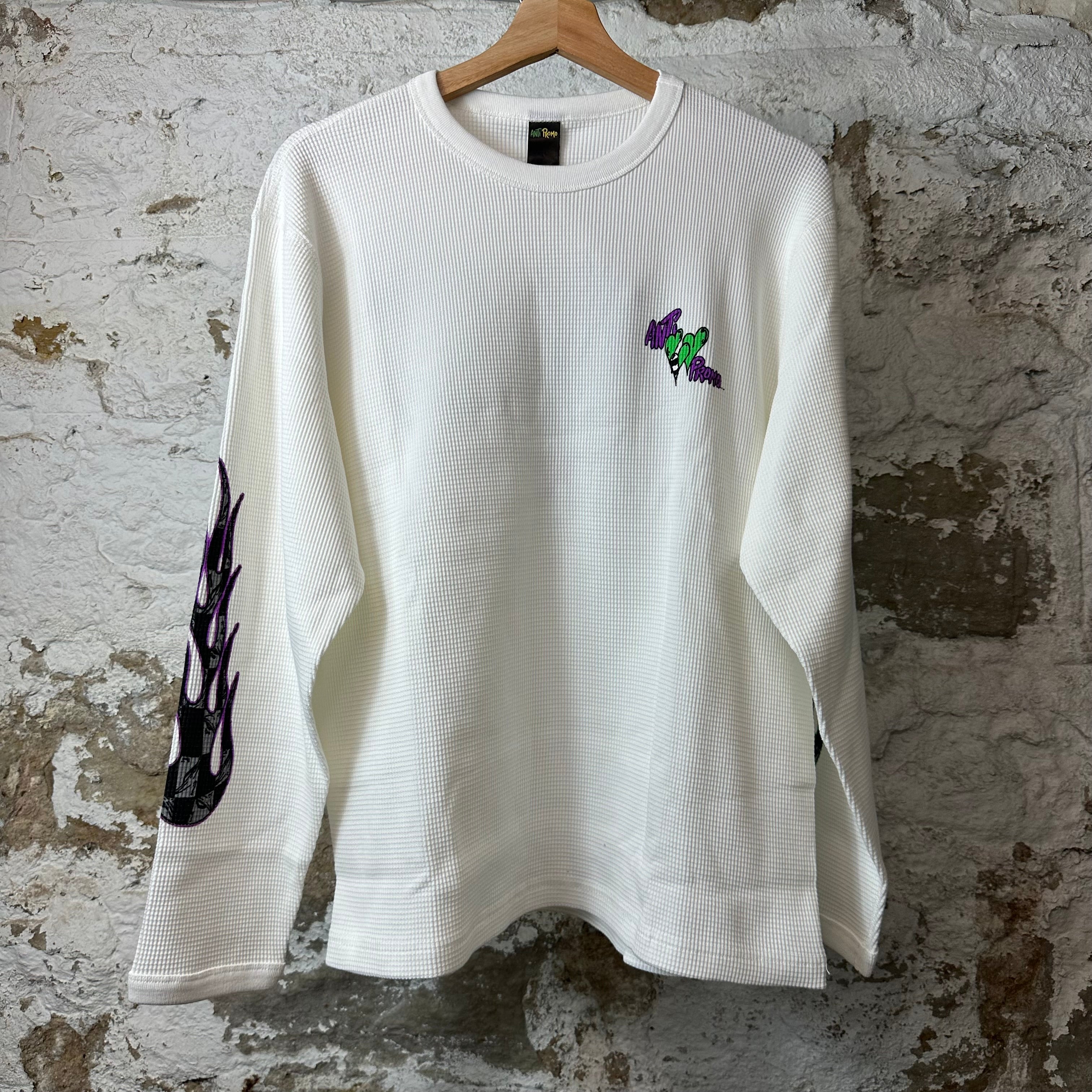 Matty Boy Anti Promo White Thermal Long Sleeve Sz S DS