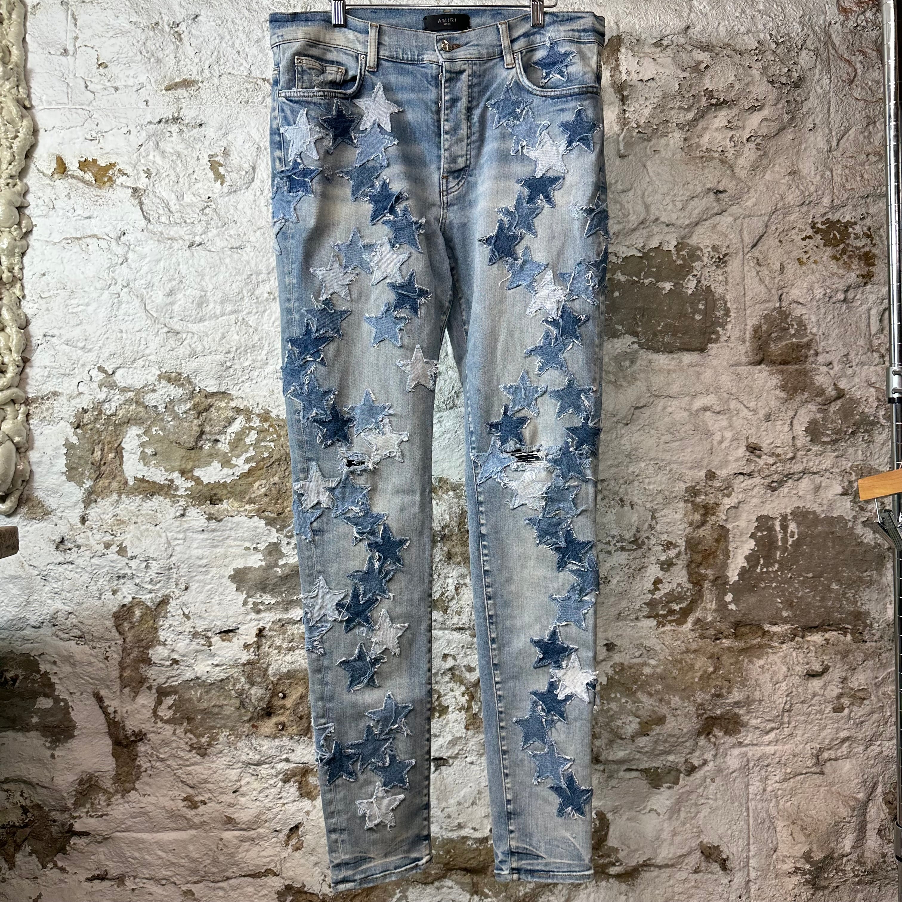 Amiri Denim Star Chemist Blue Denim Jeans Sz 36