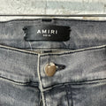 Amiri MX1 Neon Suede Grey Denim Jeans Sz 36