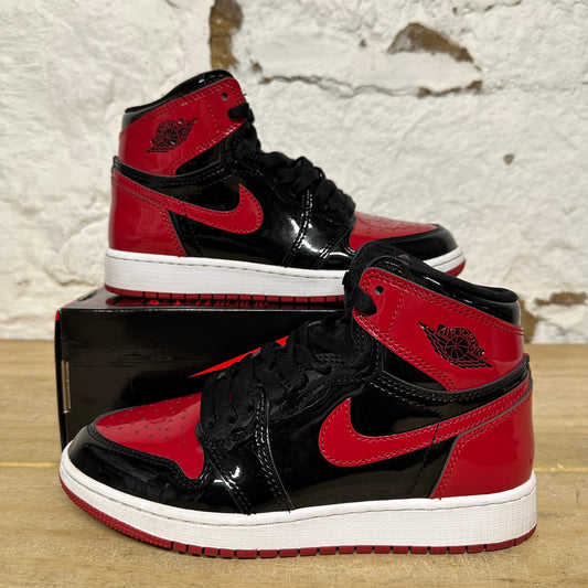 Air Jordan 1 High Patent Bred Sz 5Y