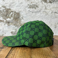 Gucci Green Monogram Hat Sz XXL