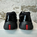 Prada Americas Cup Triple Black Patent Sneaker Sz 9