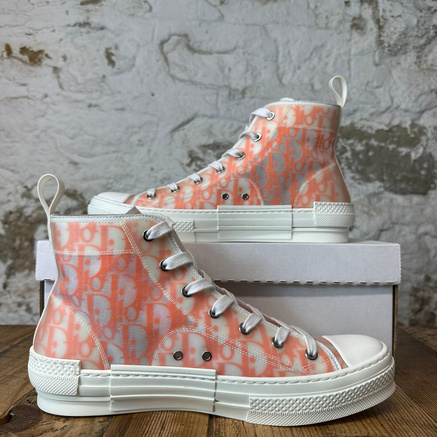 Dior B23 High Peach Oblique White Sneaker Sz 10 (43)