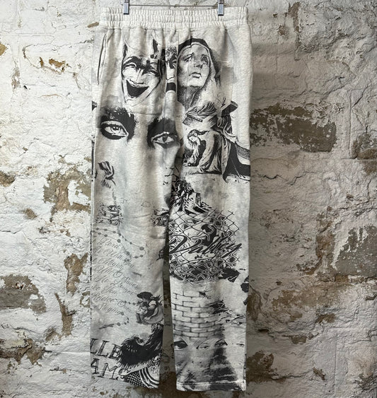 Vale Mural Sweatpants Gray Sz S
