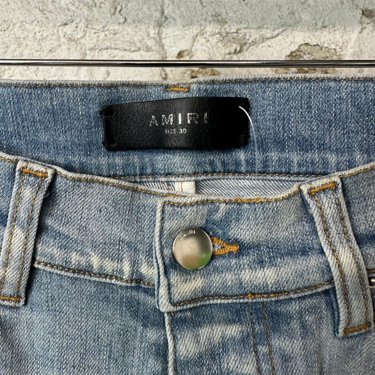 Amiri Knee Hole Blue AM Blue Denim Jeans Sz 30