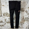 Amiri Red Tie Dye Core Logo Black Denim Jeans Sz 36