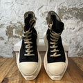 Rick Owens High Penta Abstract Black Milk Sneaker Sz 8 (41)