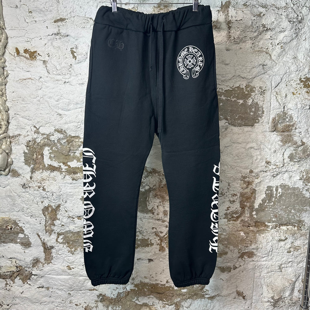 Chrome Hearts Horseshoe Logo Sweatpants Black Sz S