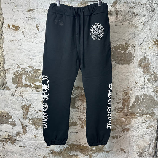 Chrome Hearts Horseshoe Logo Sweatpants Black Sz S