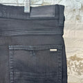 Amiri Knee Hole Plain Black Denim Jeans Sz 34