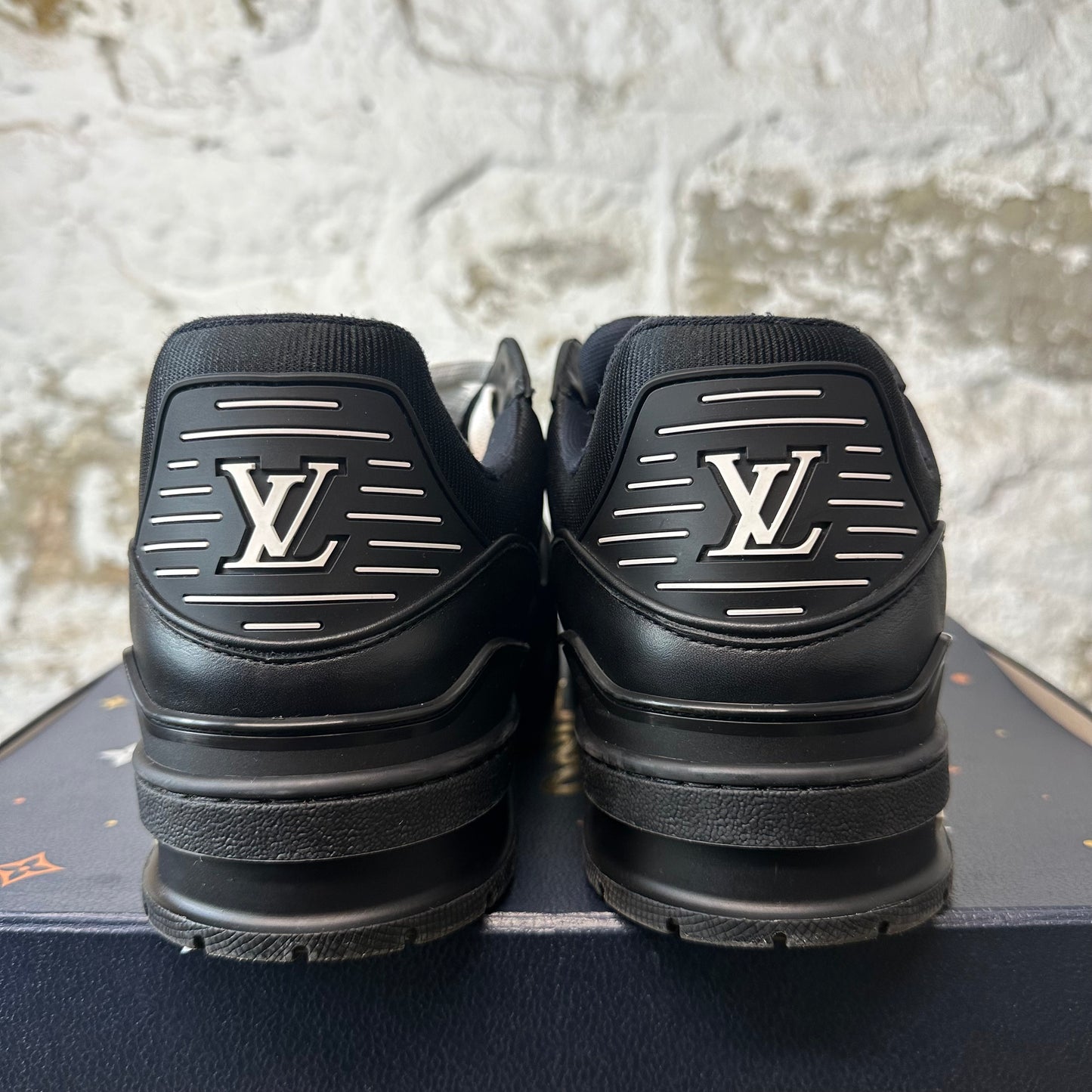 Louis Vuitton Triple Black Trainer Sneaker Sz 11.5 (10LV)
