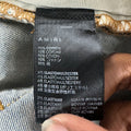 Amiri Green Camo Bones Blue Denim Jeans Sz 40