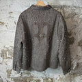 Birth Of Royal Child Rhinestone Zip Up Work Jacket Grey Sz L