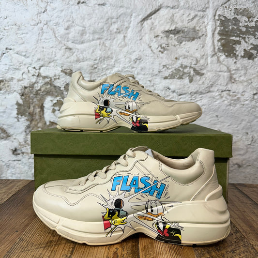 Gucci Rython Donald Duck Flash Cream Sneaker Sz 8
