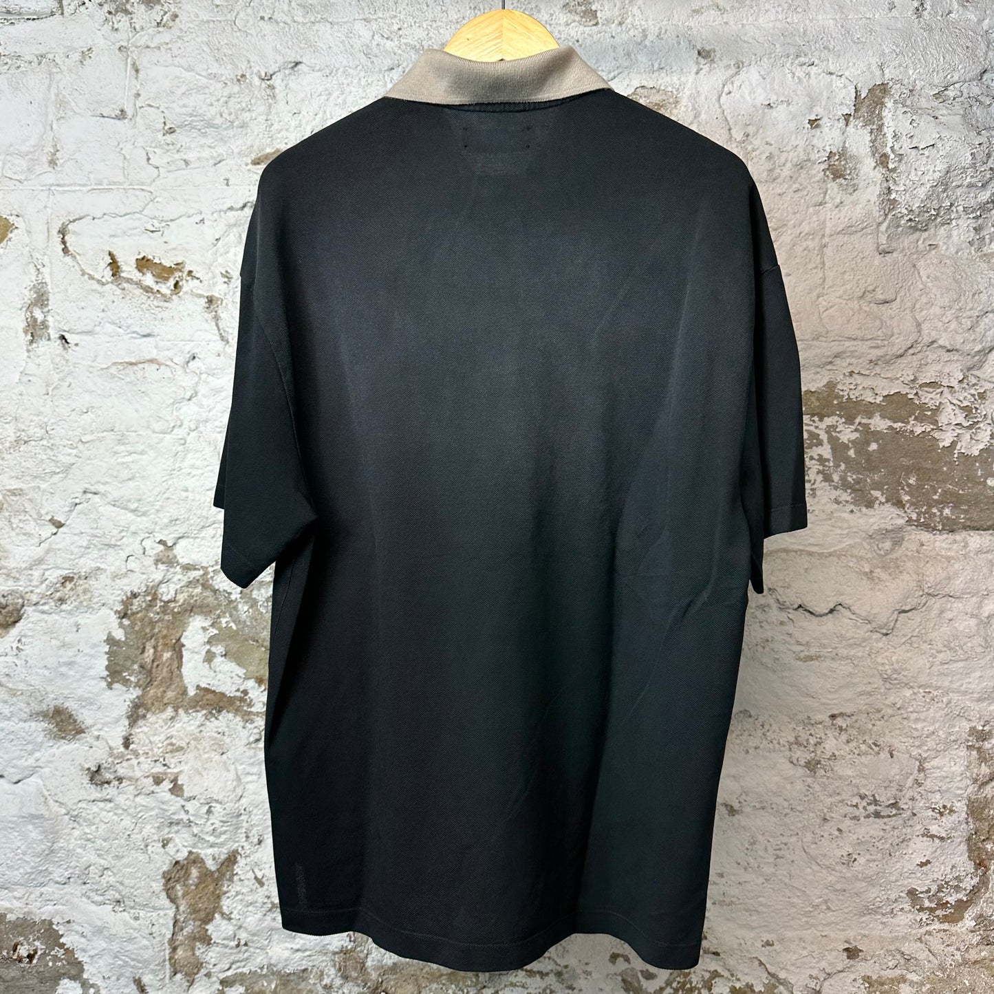 Amiri Vintage Spellout Polo Shirt Black Sz M
