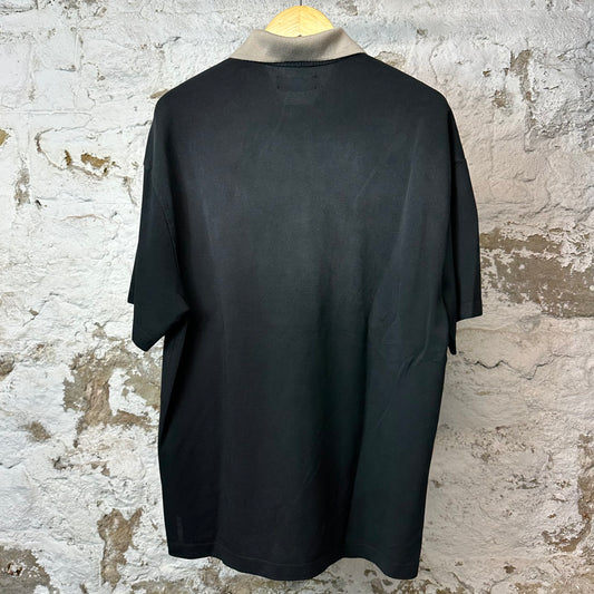 Amiri Vintage Spellout Polo Shirt Black Sz M