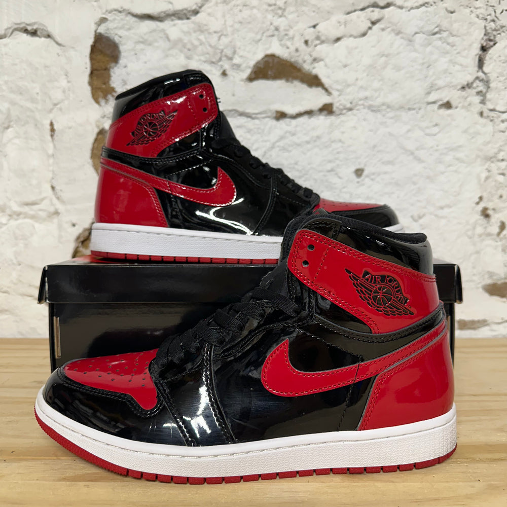 Air Jordan 1 High Patent Bred Sz 9.5
