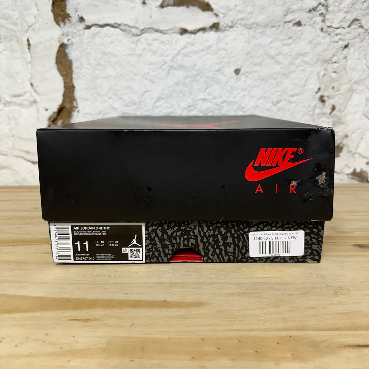 Air Jordan 3 Black Cement (2024) Sz 11 DS