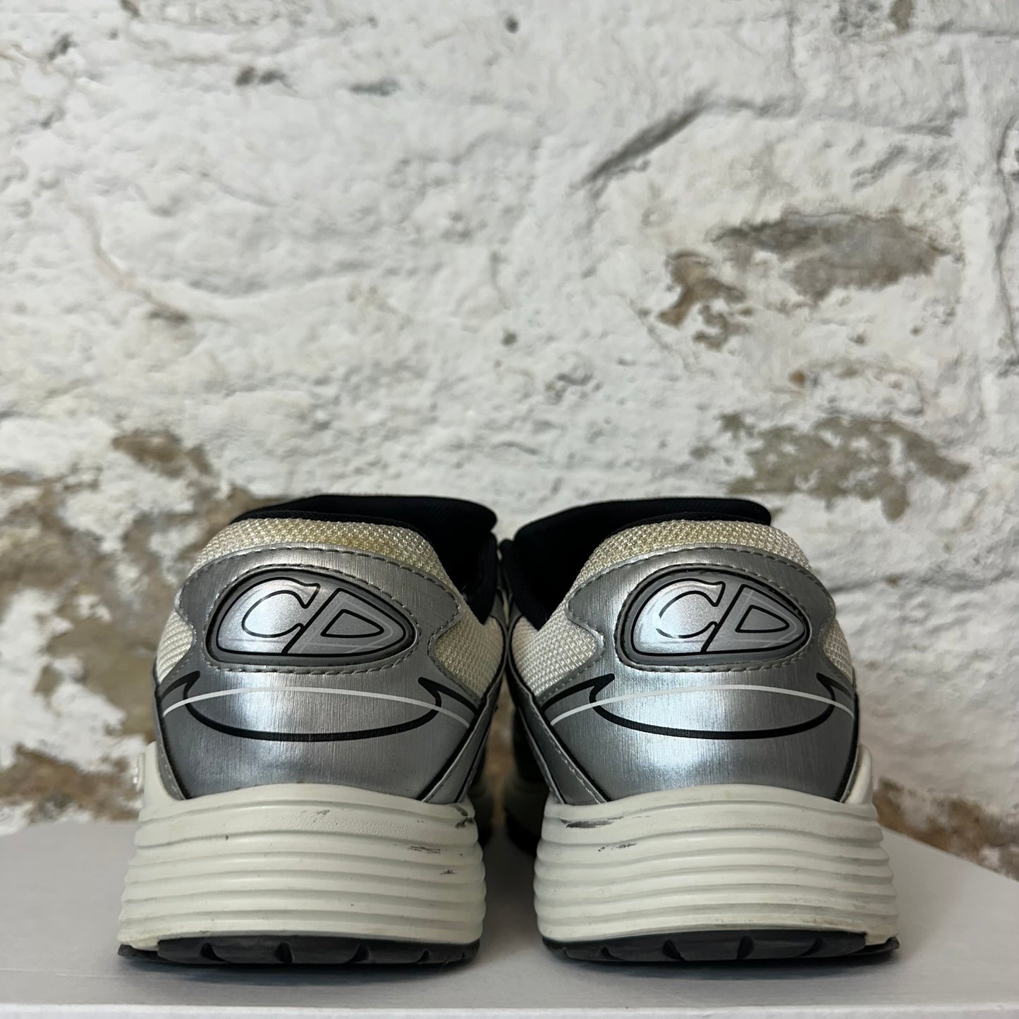 Dior B30 Silver Black Cream Sneaker Sz 8 (41)