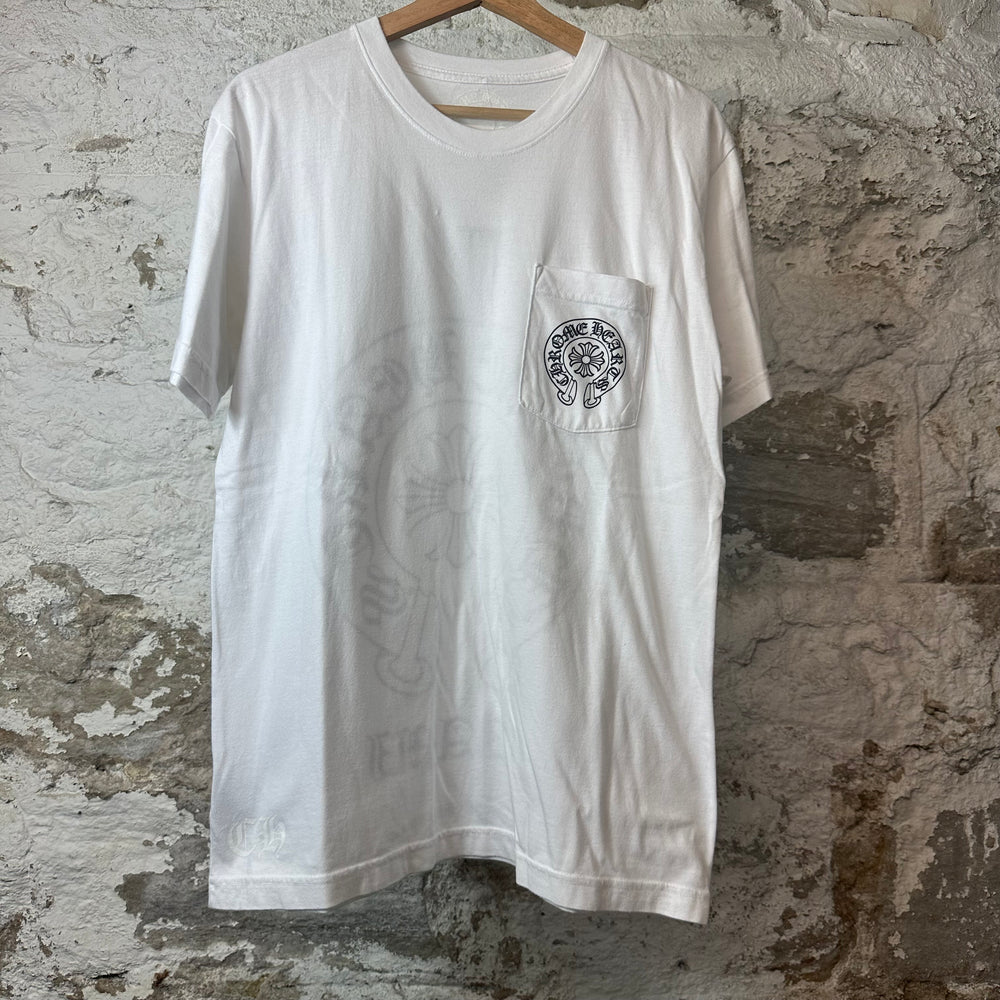 Chrome Hearts Miami Horseshoe White T-Shirt Sz M
