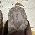 Coach Archive Buckle Burgundy Clog Sz 13