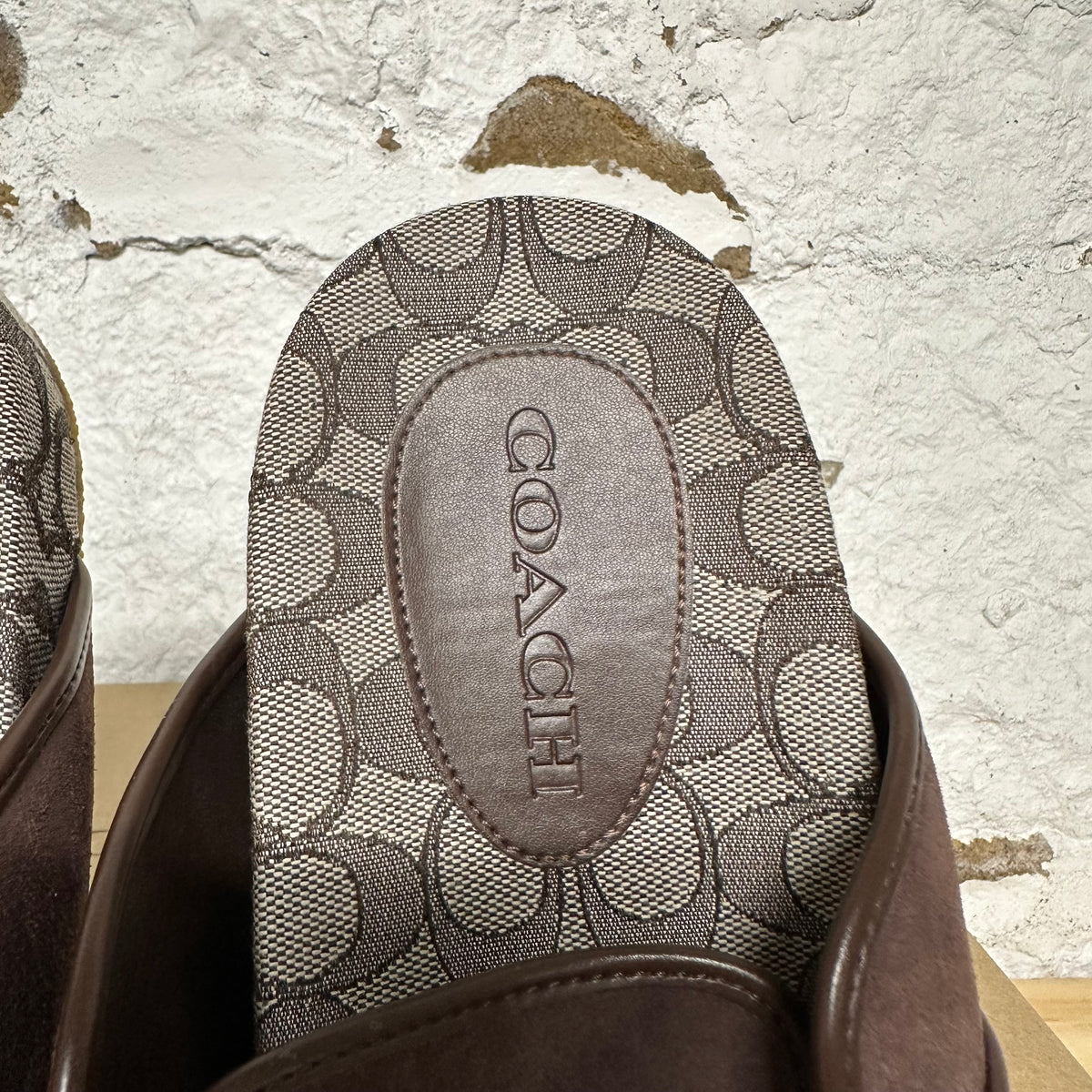 Coach Archive Buckle Burgundy Clog Sz 13