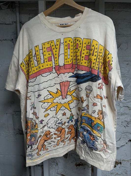Vale Kaboom Bling T-shirt Cream Sz XL