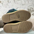 Lanvin Curb Teal Blue Lace Green Blue Sneaker Sz 8 (41)