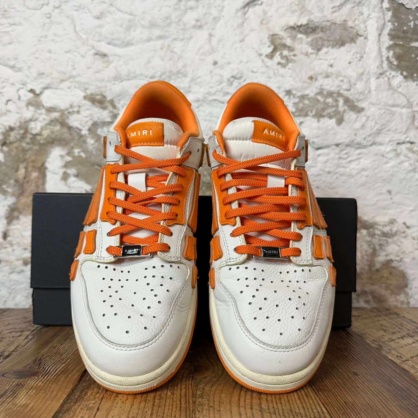 Amiri Orange Skeleton White Cream Sneaker Sz 10 (43)