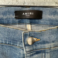 Amiri MX2 Multicolor Flannel Blue Denim Jeans Sz 32