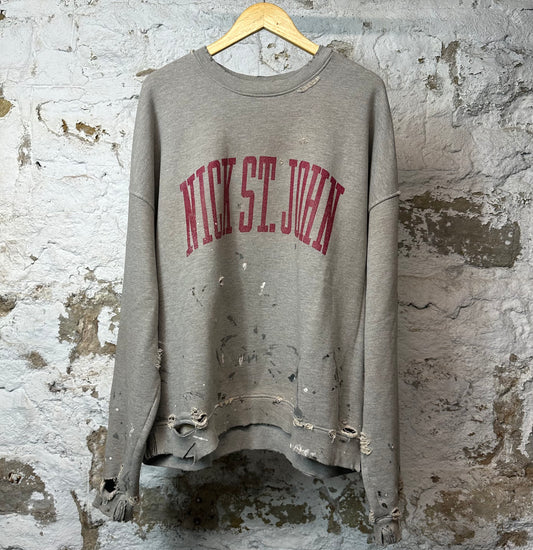 Paly Hollywood Paly Nick St. John Crewneck Gray Sz XL DS
