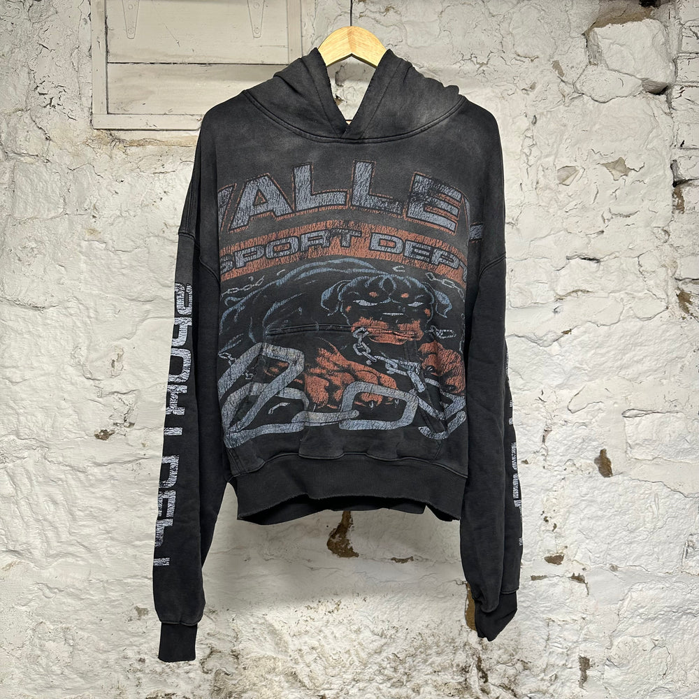 Vale Sport Dept Big Dog Black Hoodie Sz L