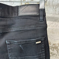 Amiri Knee Rip Plain Black Denim Jeans Sz 32