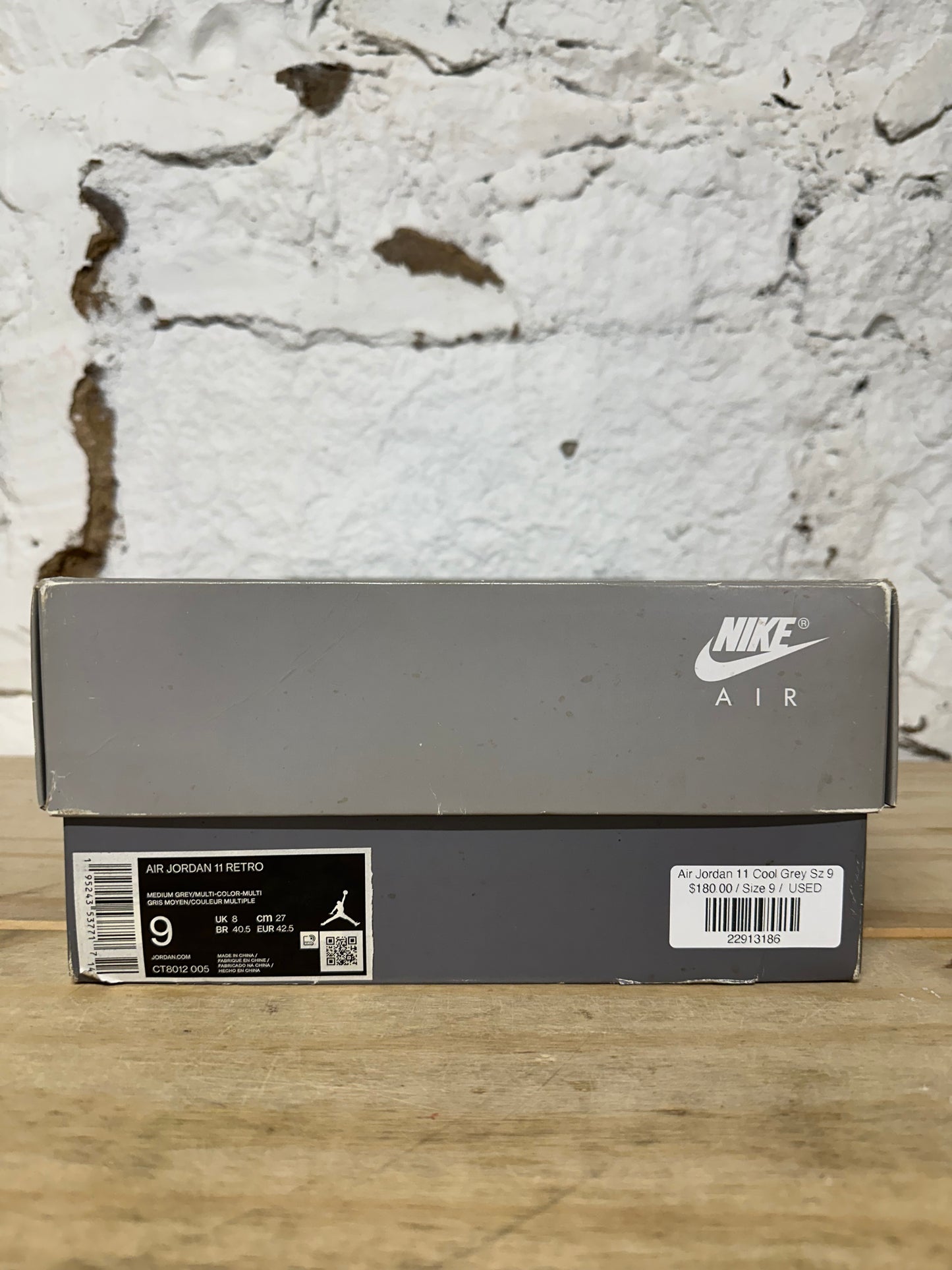 Air Jordan 11 Cool Grey Sz 9