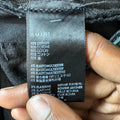 Amiri MX1 Black Leather Black Waxed Denim Jeans Sz 29