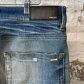Amiri Plain Blue Honeycomb Denim Jeans Sz 33