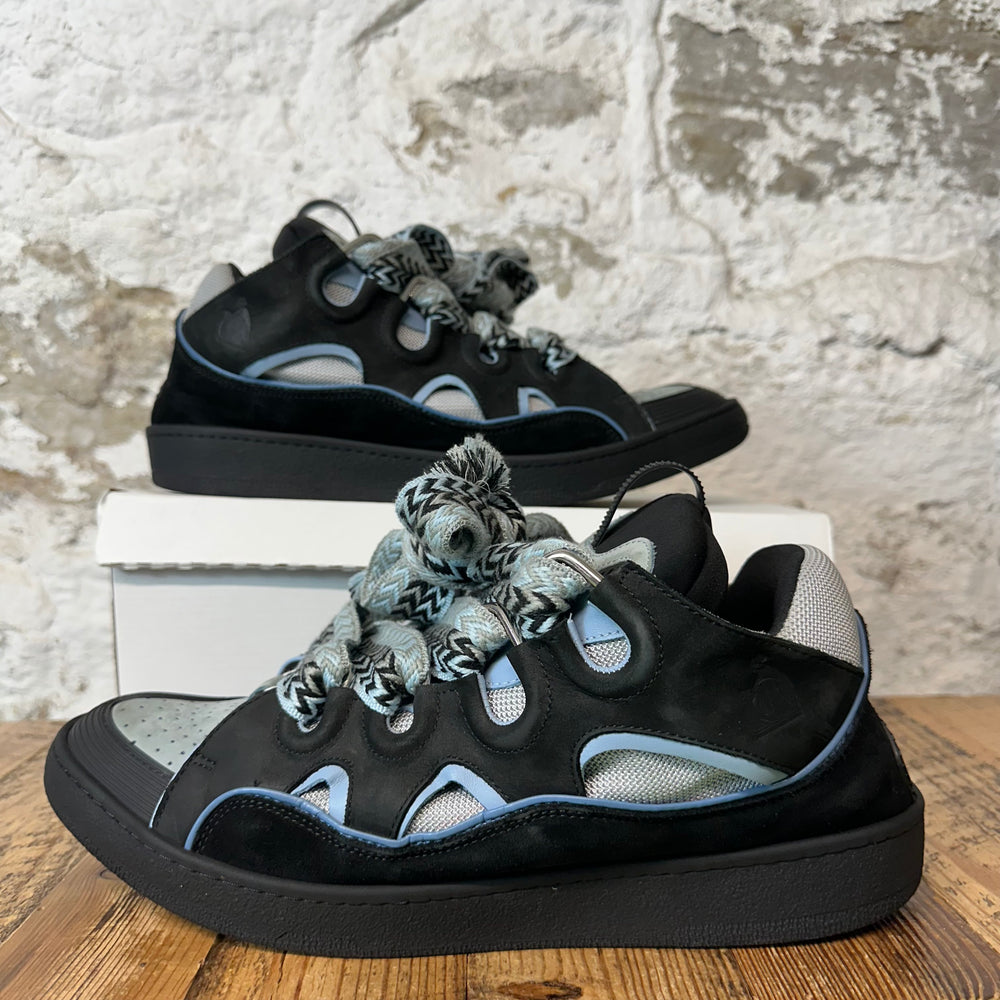 Lanvin Curb Blue Lace Black Sneaker Sz 15 (48)