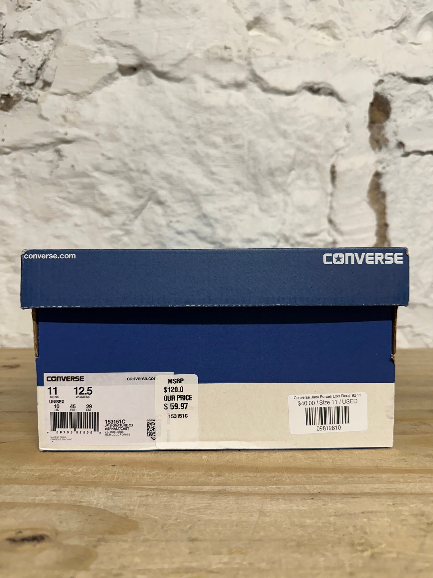 Converse Jack Purcell Low Floral Sz 11