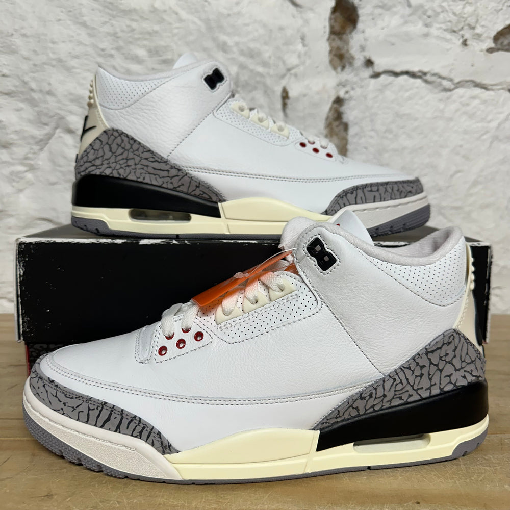 Air Jordan 3 White Cement Reimagined Sz 10 DS