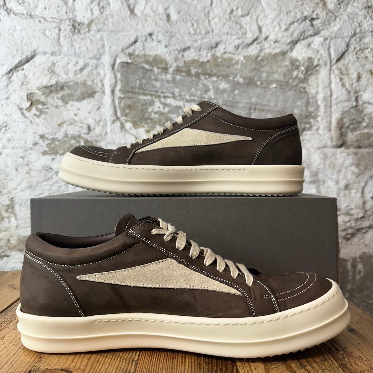 Rick Owens Vintage Saddle Milk Sneaker Sz 12 (45)