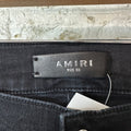 Amiri MX1 Brown Plaid Flannel Black Denim Jeans Sz 32