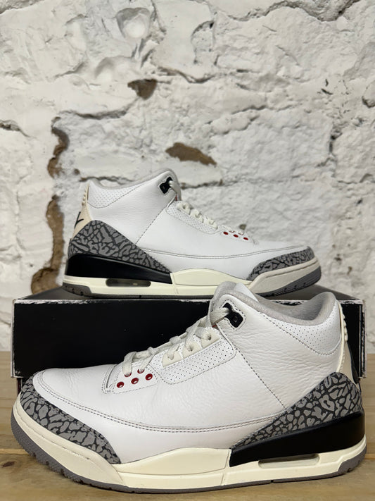 Air Jordan 3 White Cement Reimagined Sz 9.5