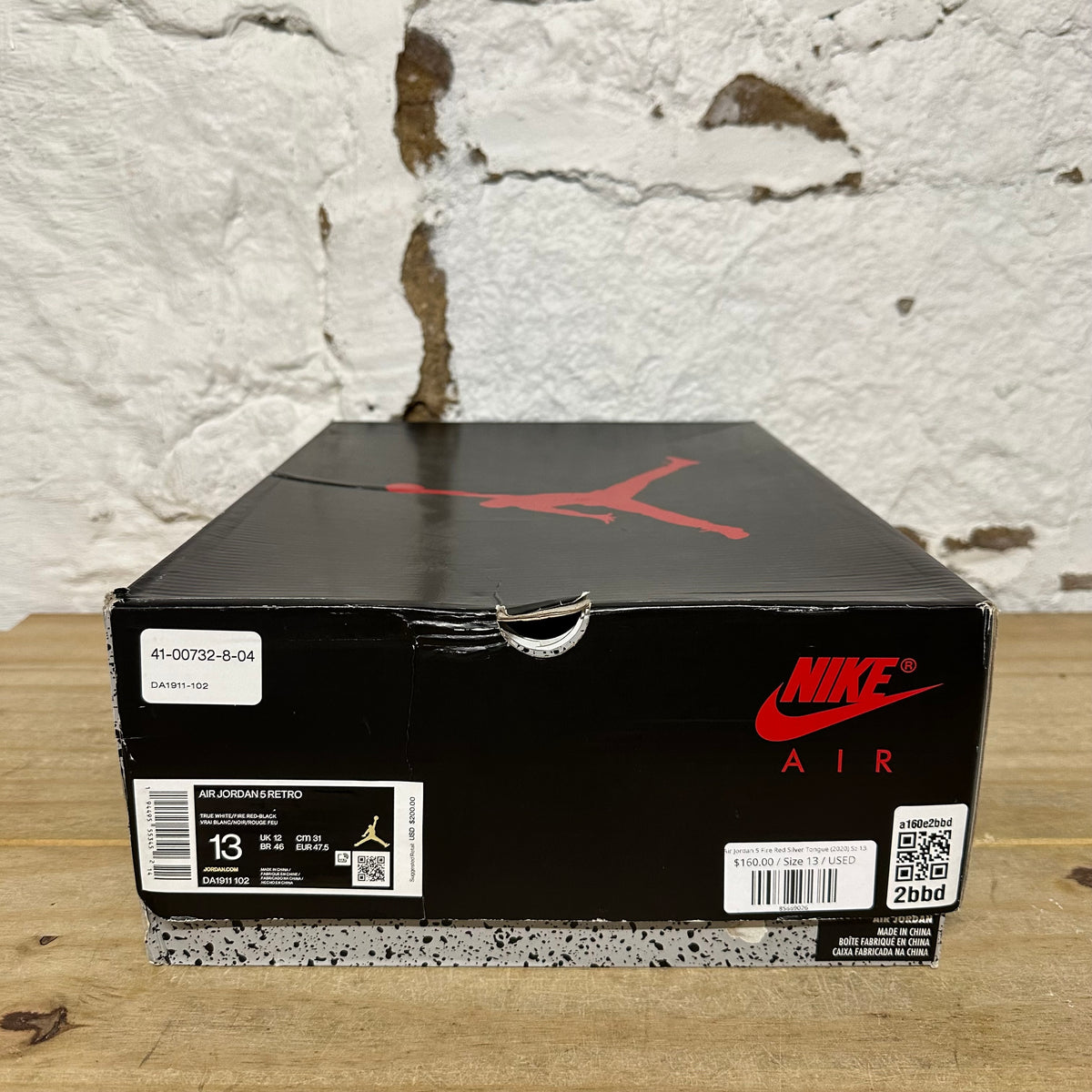Air Jordan 5 Fire Red Silver Tongue (2020) Sz 13